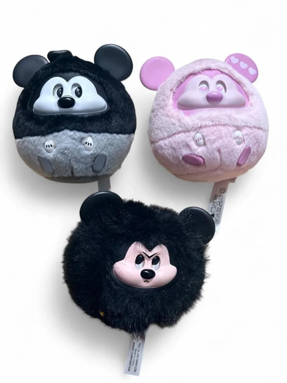MINISO Disney Mickey Fun Crash Series Plush Pendants – Lot of 3